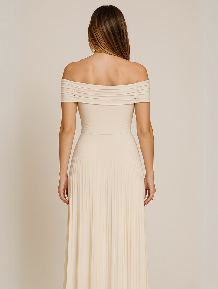 Daisy | Women Wedding Guest Pleated Maxi Dress