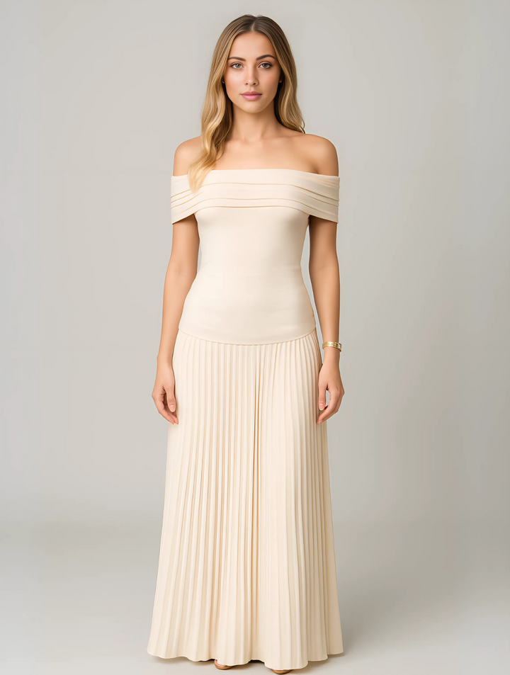 Arden | Women's Wedding Guest Pleated Maxi Dress