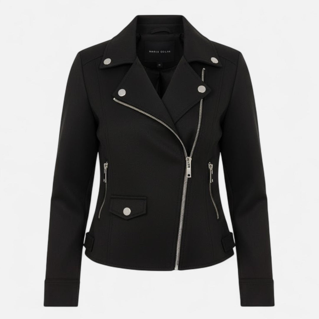 Joneex | Women’s Slim Lapel Zip Jacket with Pockets