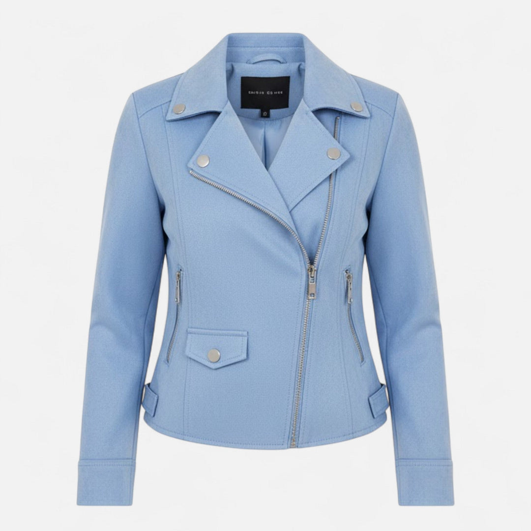 Joneex | Women’s Slim Lapel Zip Jacket with Pockets