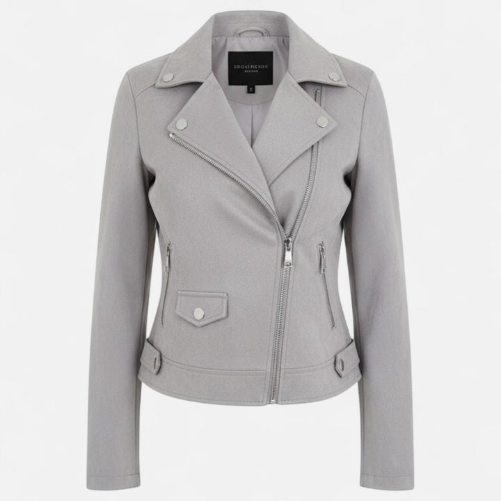 Joneex | Women’s Slim Lapel Zip Jacket with Pockets