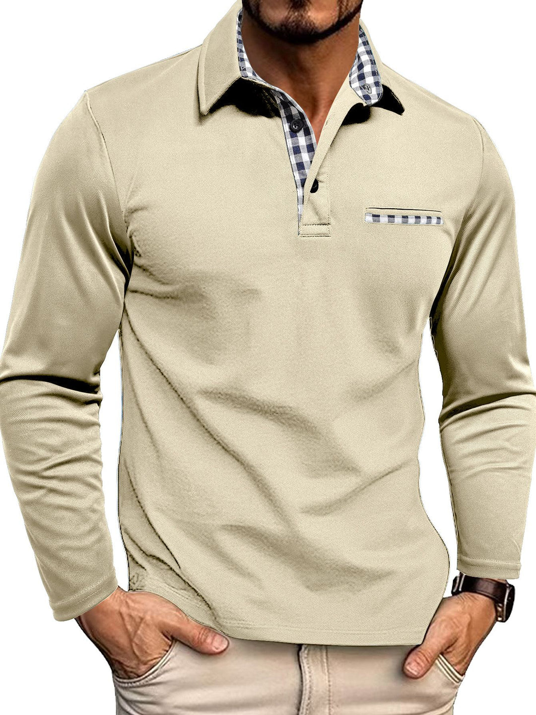 Bryan - Long-sleeved Polo Shirt