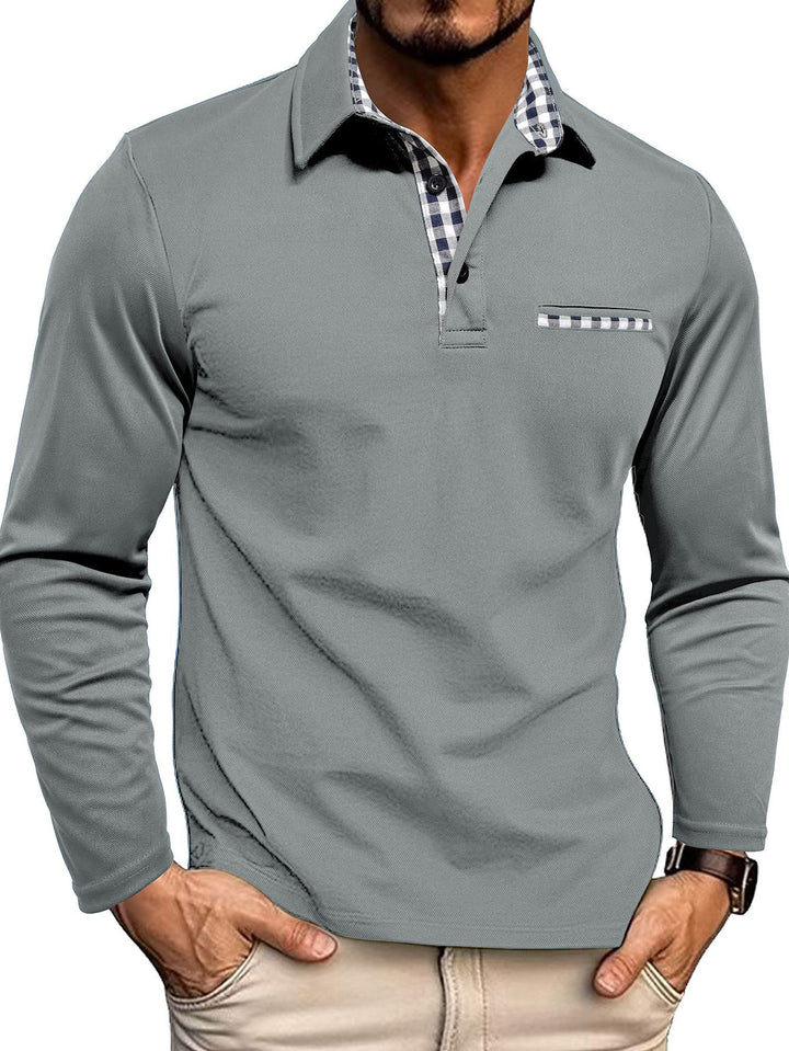 Bryan - Long-sleeved Polo Shirt