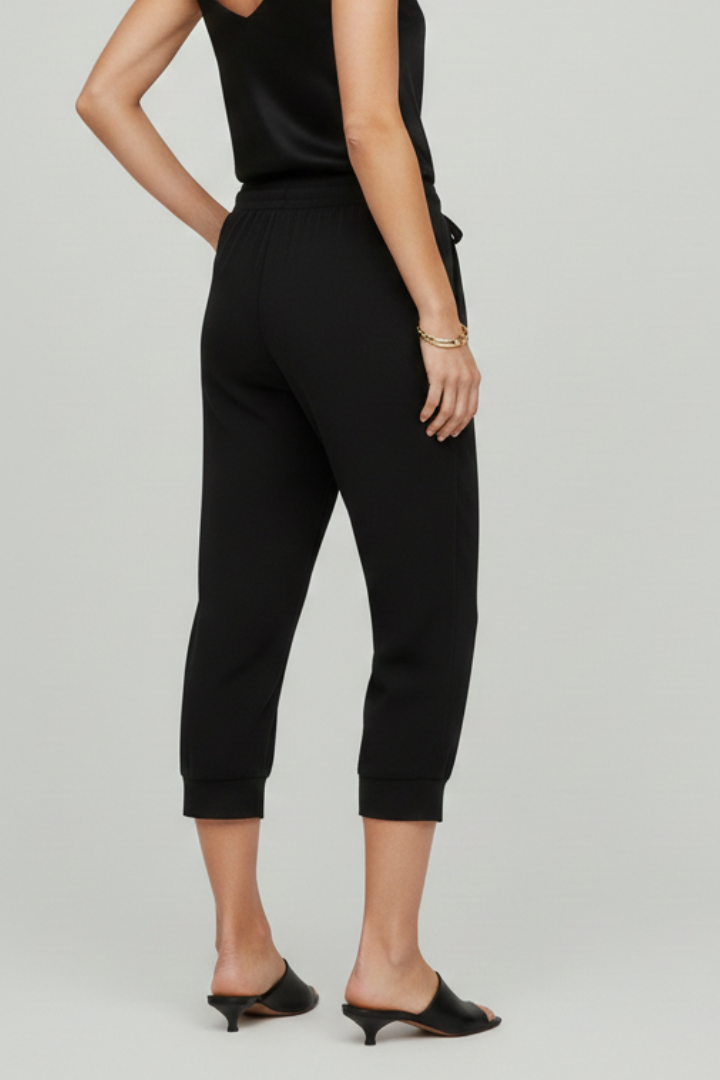 Anna | Women’s Capri Trousers with Drawstring Waist and Side Pockets