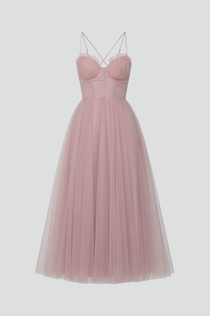 Bella | Women’s Strapless Tulle Skirt Maxi Dress