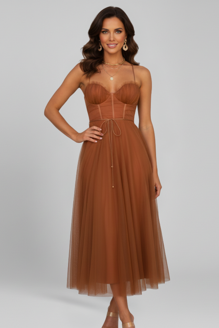 Bella | Women’s Strapless Tulle Skirt Maxi Dress