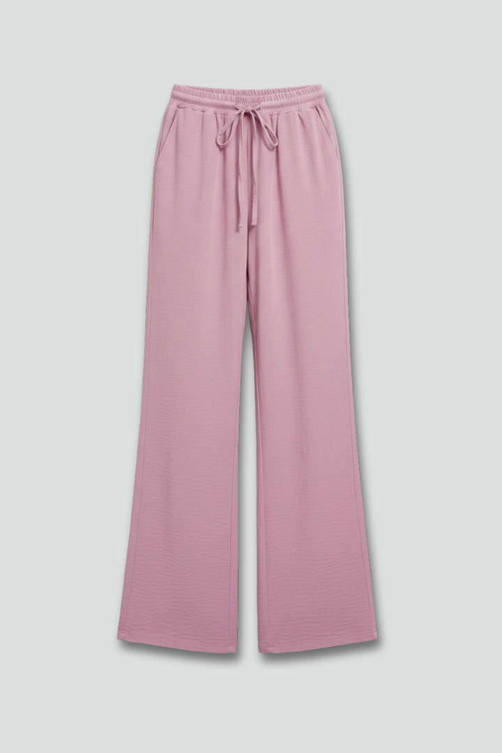 Bella | Women’s Casual Palazzo Trousers with Drawstring Waist and Side Pockets