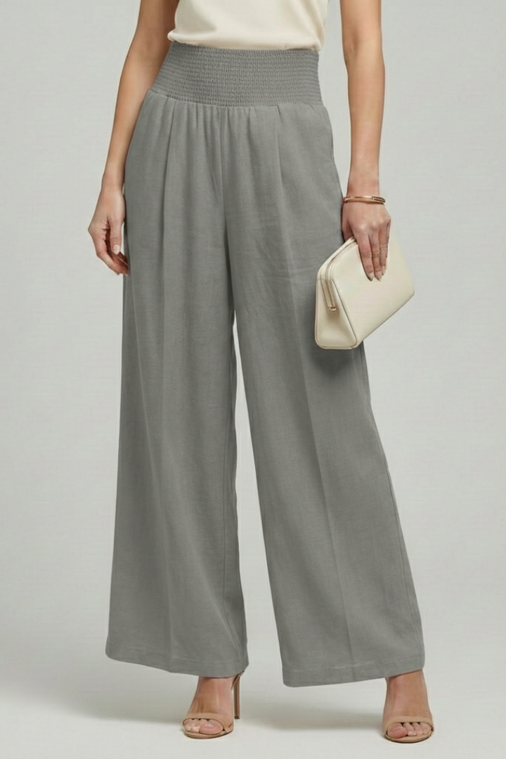 Bethany | Women’s Palazzo Trousers with High Waist and Pleats