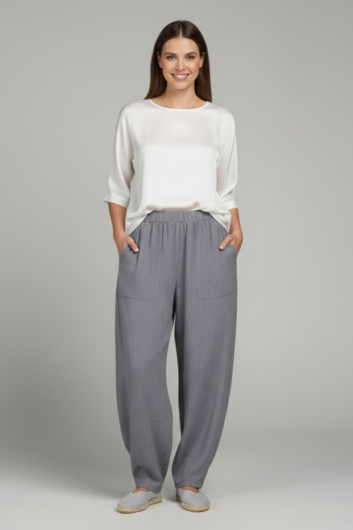 Bianca | Women’s Trousers with Elastic Waist and Side Pockets