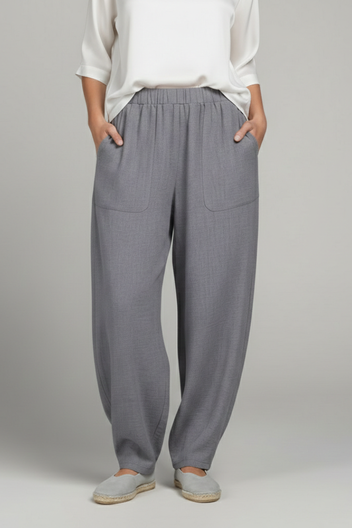 Bianca | Women’s Trousers with Elastic Waist and Side Pockets