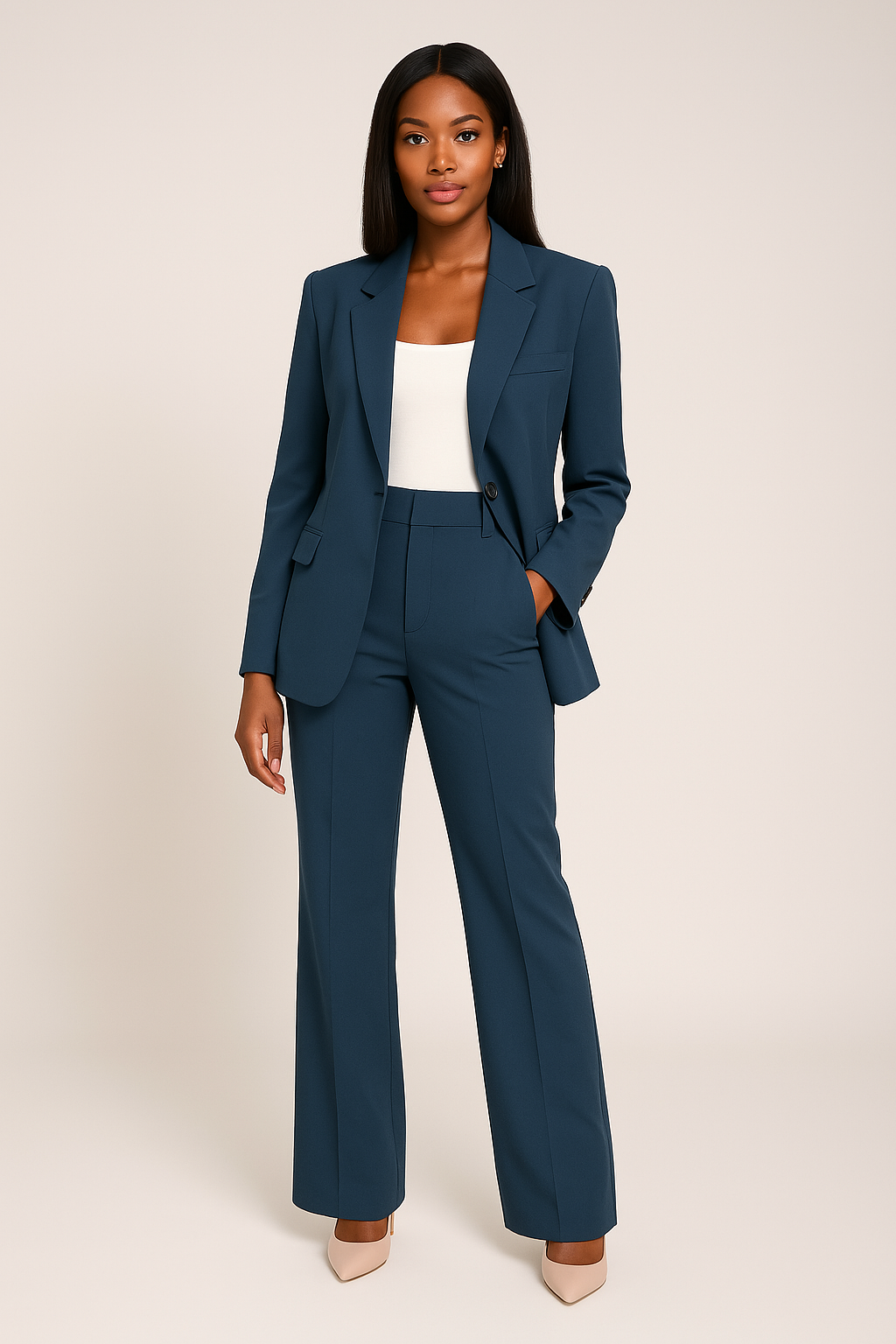 Women's Tailored Fit Pants Suit - Blazer and Pants