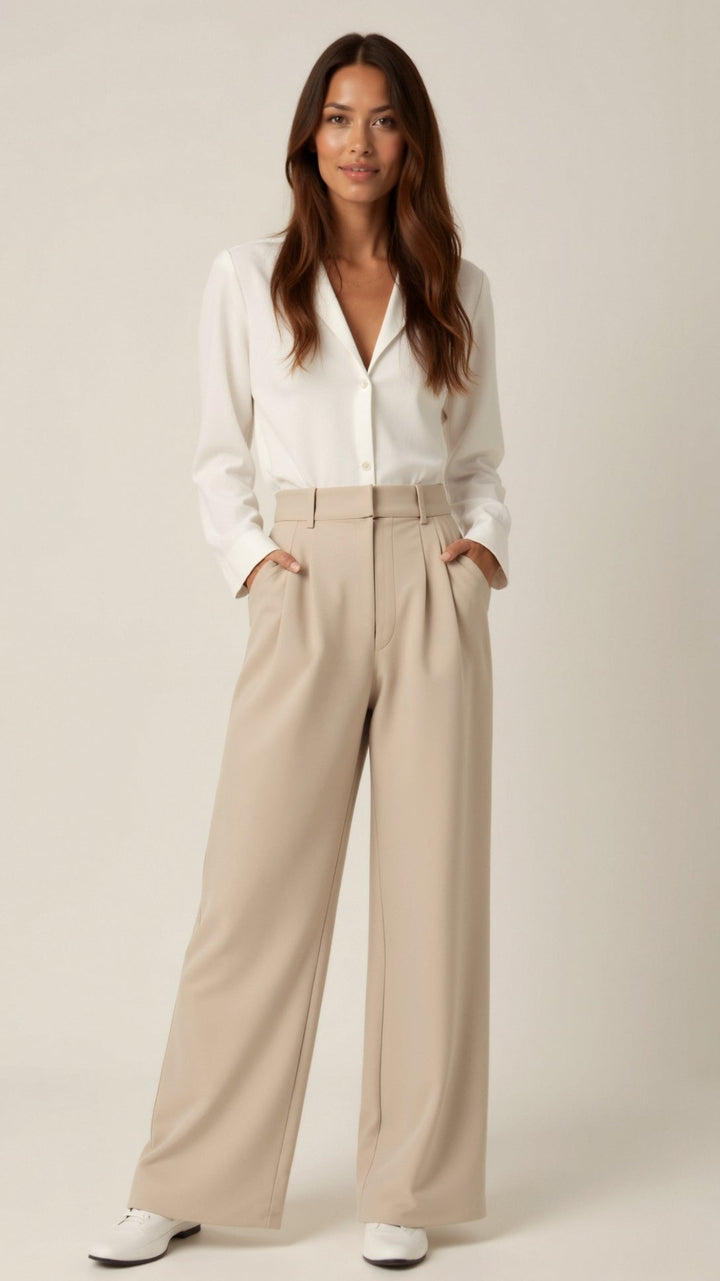 Jessica | Women’s Spring High-Waist Wide-Leg Pants