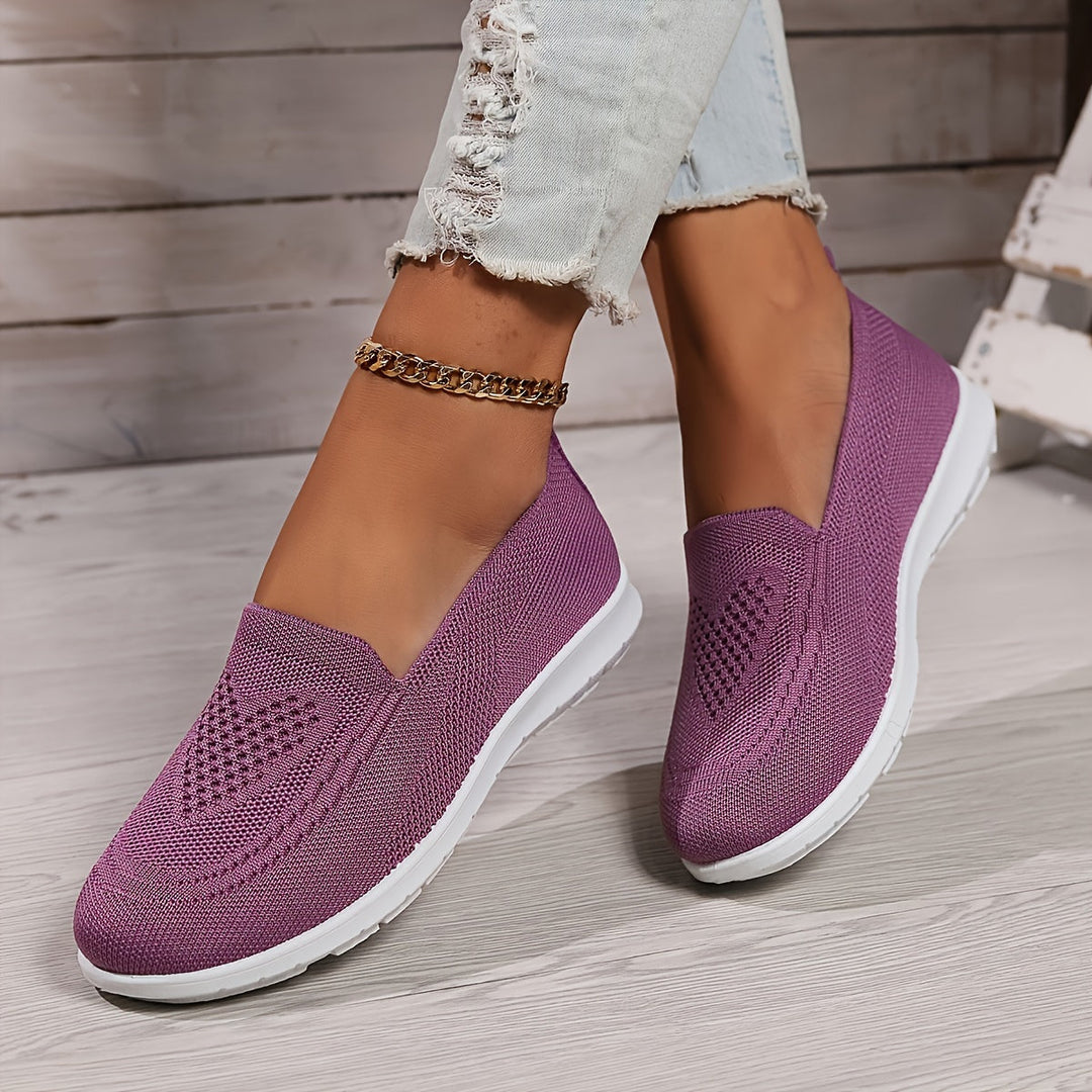 Women’s Low-Top Slip-On Sneakers - Textured Finish