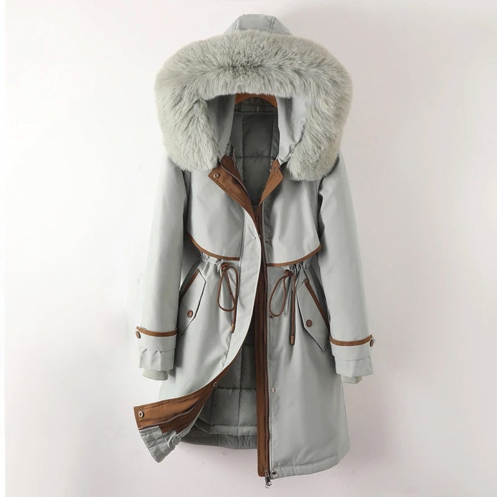 Daisy | Women’s Long Parka Faux Fur Trim Hood Jacket