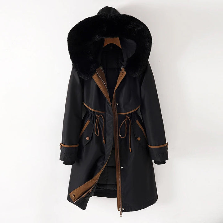 Daisy | Women’s Long Parka Faux Fur Trim Hood Jacket