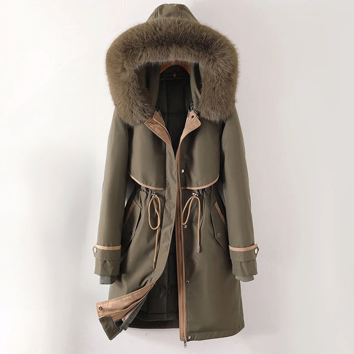 Daisy | Women’s Long Parka Faux Fur Trim Hood Jacket