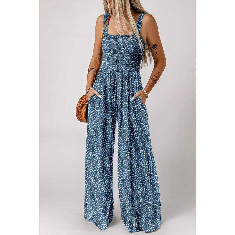 Beatrice | Women’s Elegant Spring Floral Wide-Leg Jumpsuit