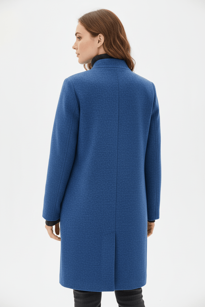 Joneex | Elara – Women’s Wool Blend Coat with Stand Collar and Pockets