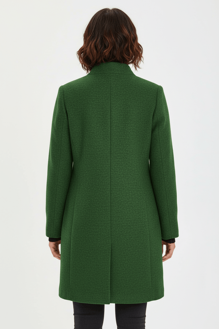 Joneex | Elara – Women’s Wool Blend Coat with Stand Collar and Pockets