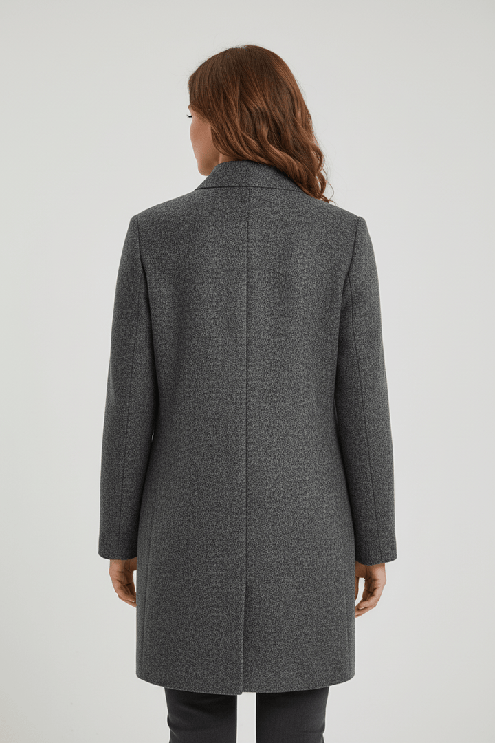 Joneex | Elara – Women’s Wool Blend Coat with Stand Collar and Pockets