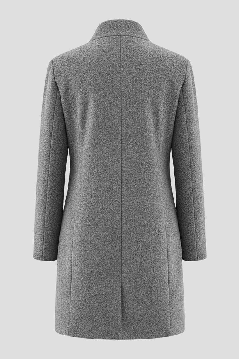 Joneex | Elara – Women’s Wool Blend Coat with Stand Collar and Pockets