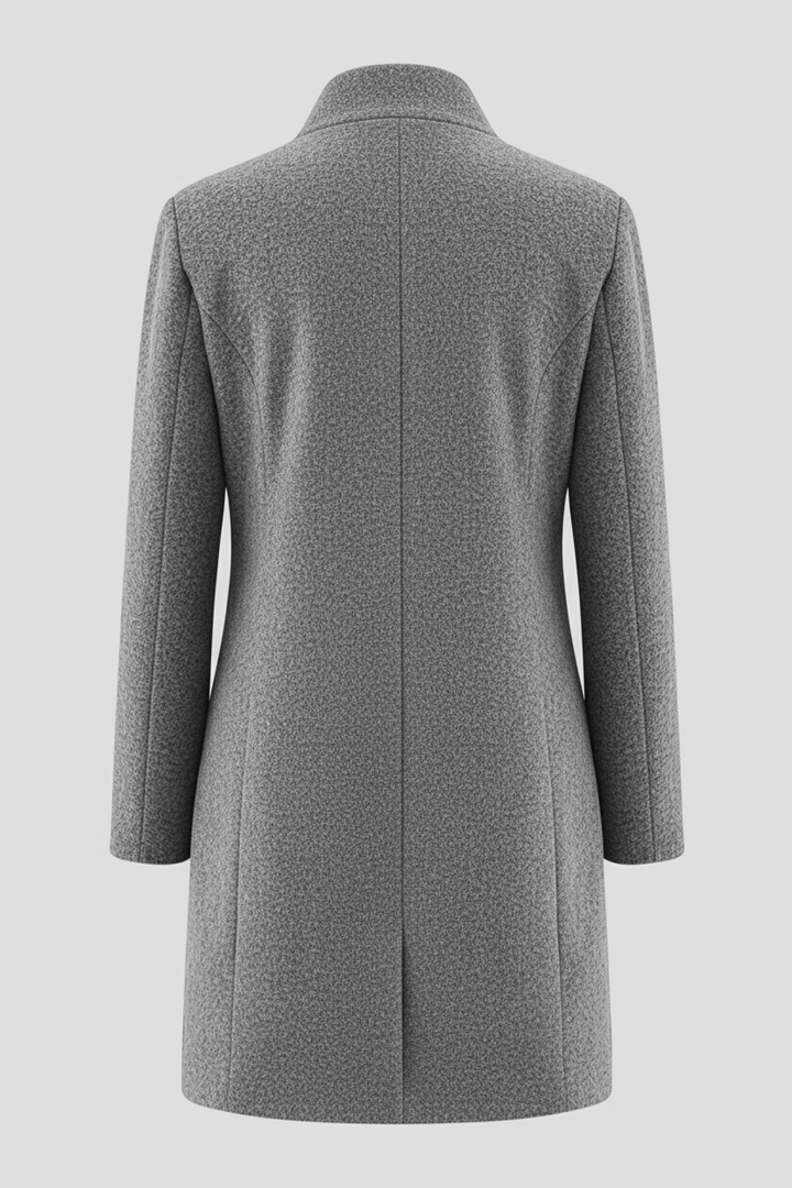 Joneex | Elara – Women’s Wool Blend Coat with Stand Collar and Pockets