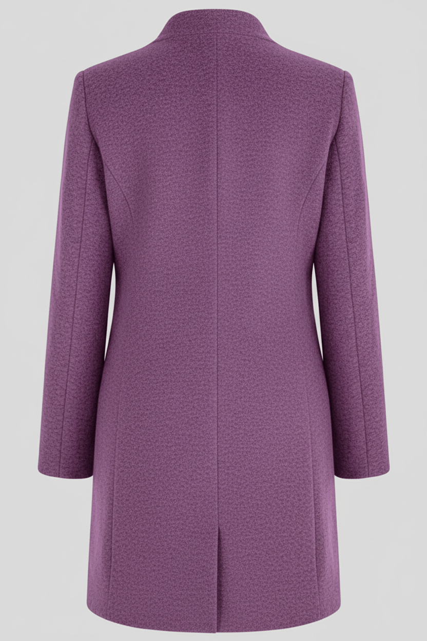 Joneex | Elara – Women’s Wool Blend Coat with Stand Collar and Pockets