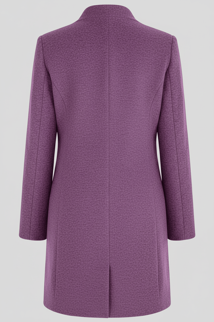 Joneex | Elara – Women’s Wool Blend Coat with Stand Collar and Pockets