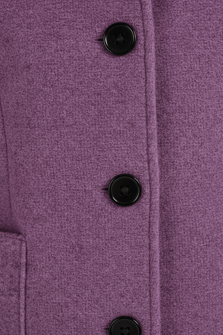 Joneex | Elara – Women’s Wool Blend Coat with Stand Collar and Pockets