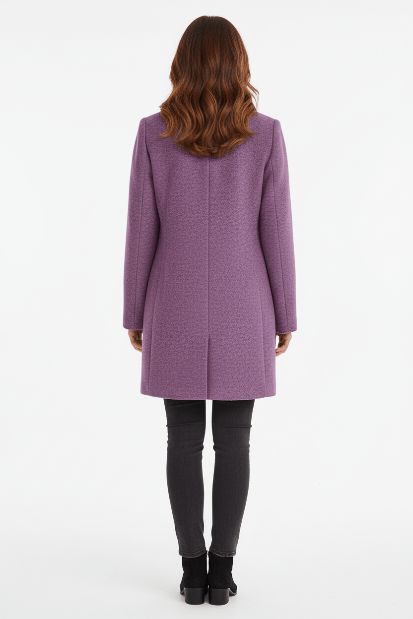 Joneex | Elara – Women’s Wool Blend Coat with Stand Collar and Pockets