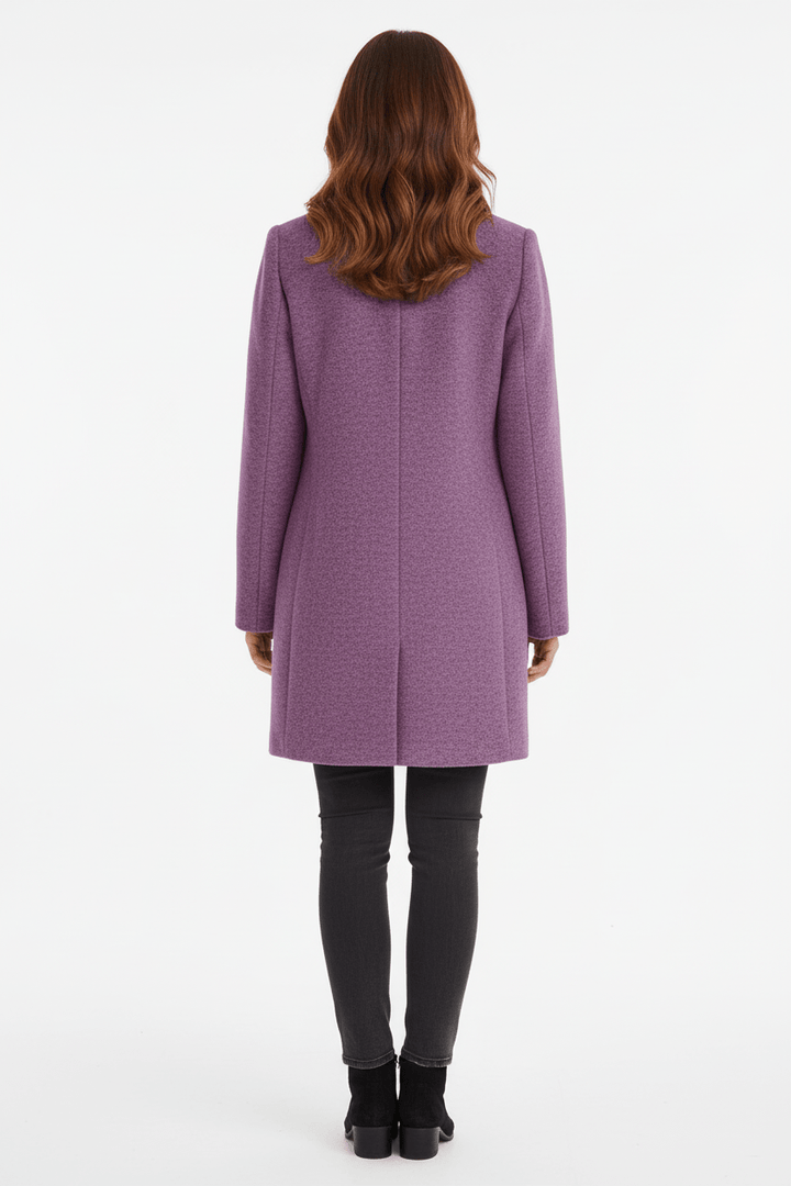 Joneex | Elara – Women’s Wool Blend Coat with Stand Collar and Pockets