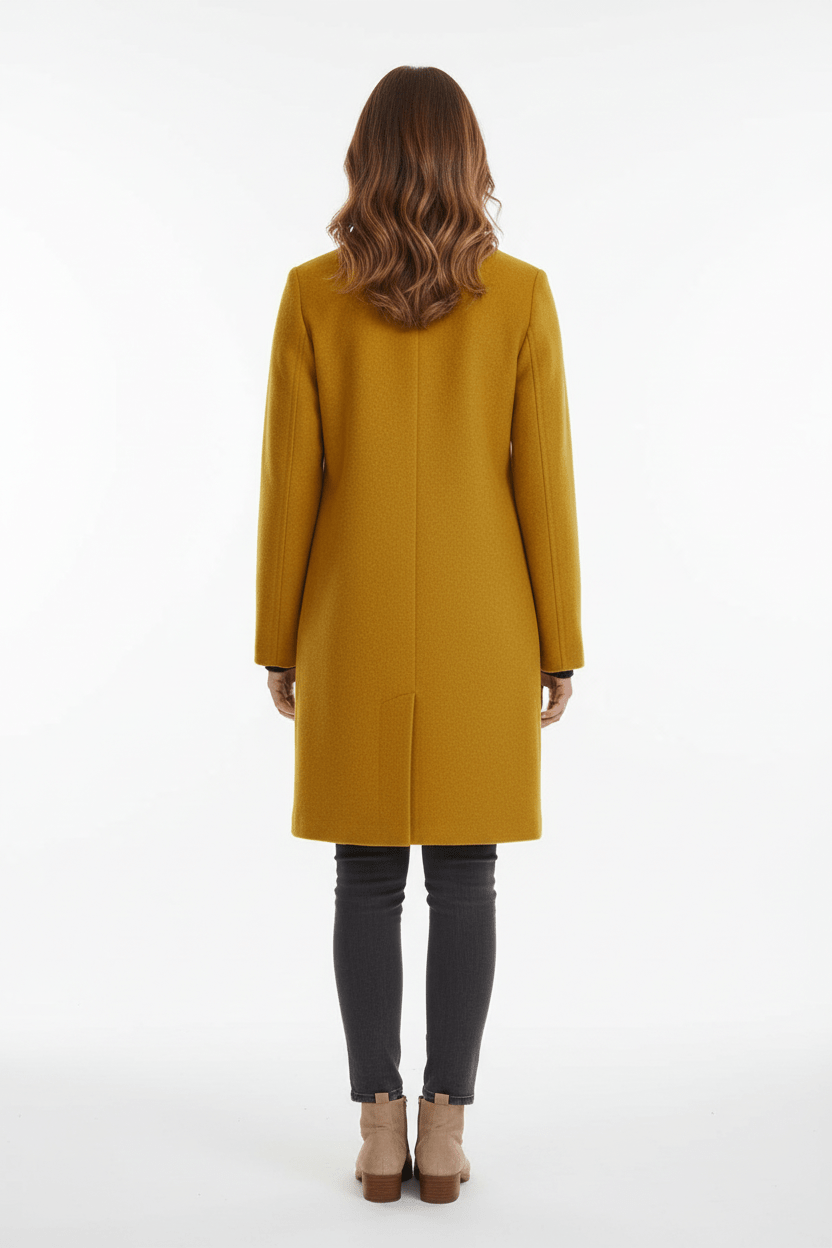 Joneex | Elara – Women’s Wool Blend Coat with Stand Collar and Pockets