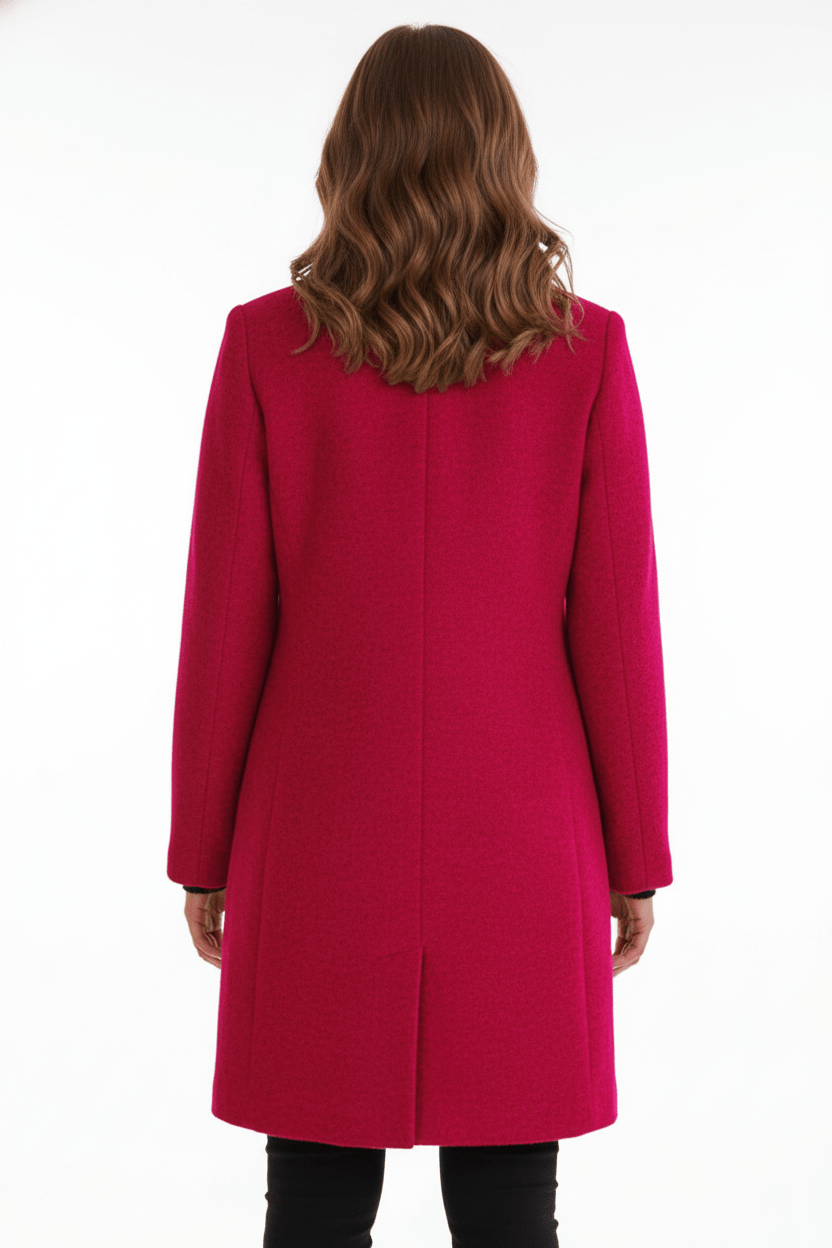 Joneex | Elara – Women’s Wool Blend Coat with Stand Collar and Pockets