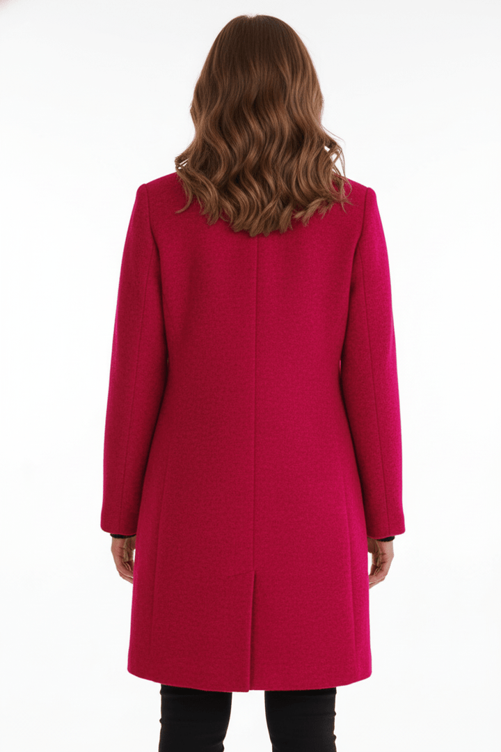 Joneex | Elara – Women’s Wool Blend Coat with Stand Collar and Pockets