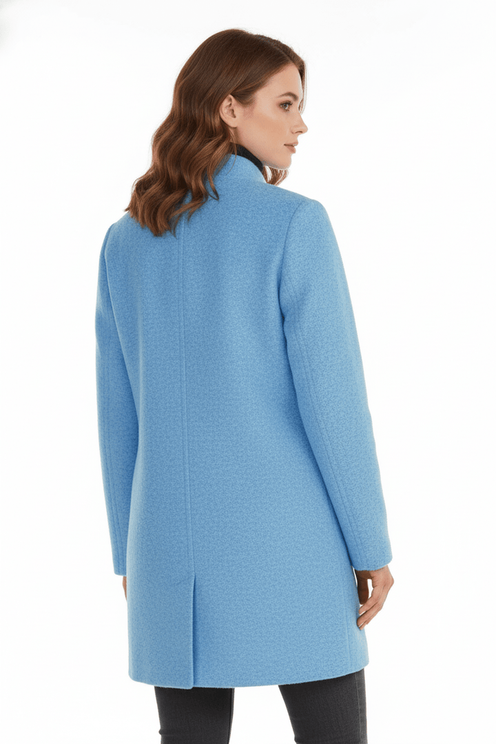 Joneex | Elara – Women’s Wool Blend Coat with Stand Collar and Pockets