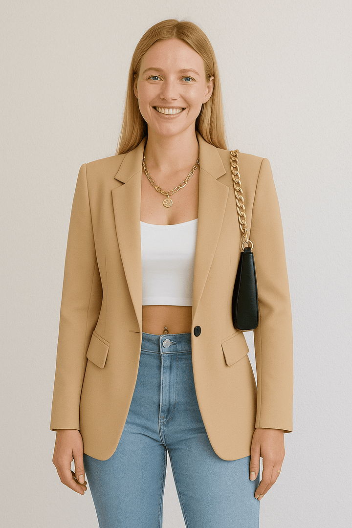 Women’s Fashion Blazer – Tailored Streetwear Chic Jacket