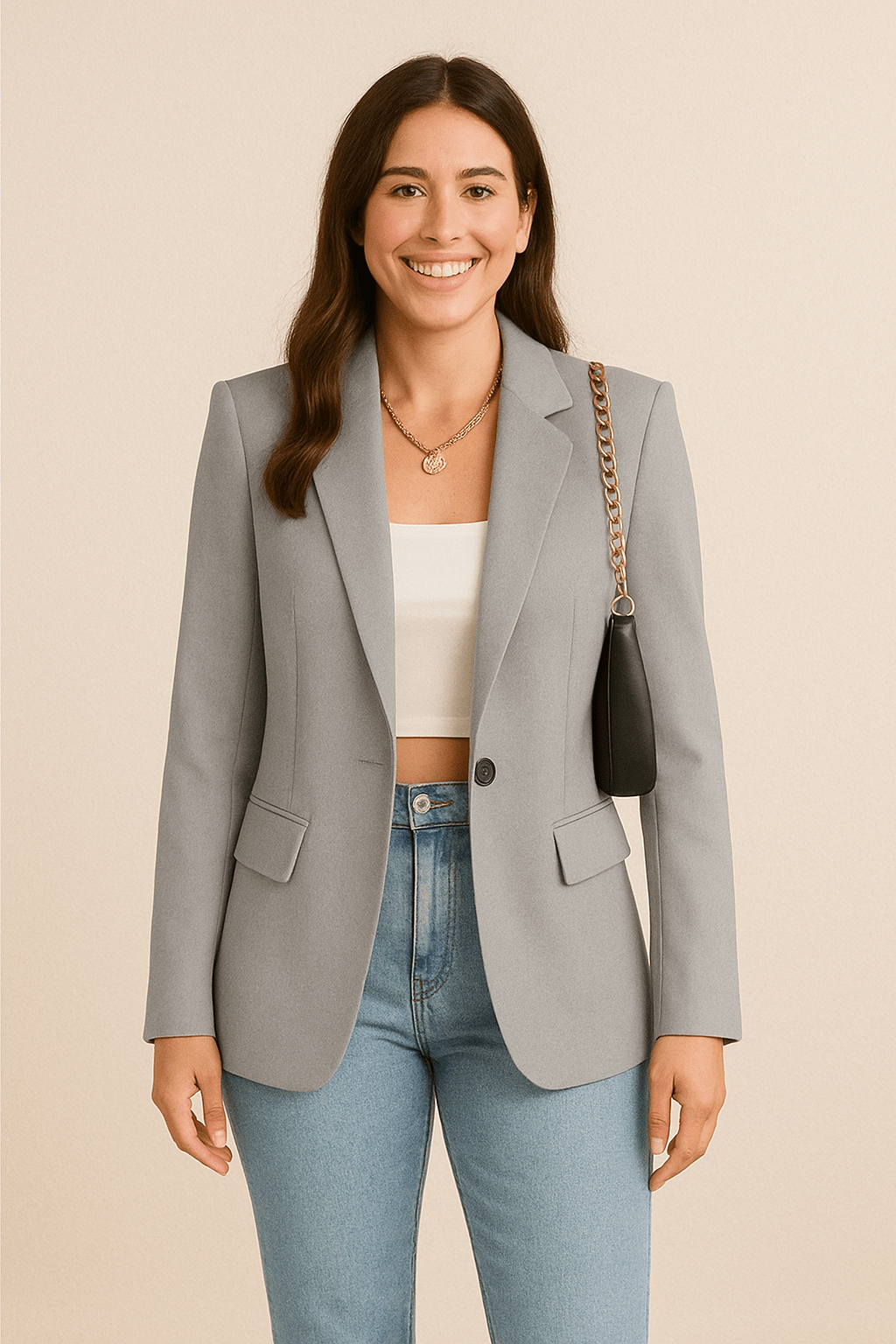Women’s Fashion Blazer – Tailored Streetwear Chic Jacket
