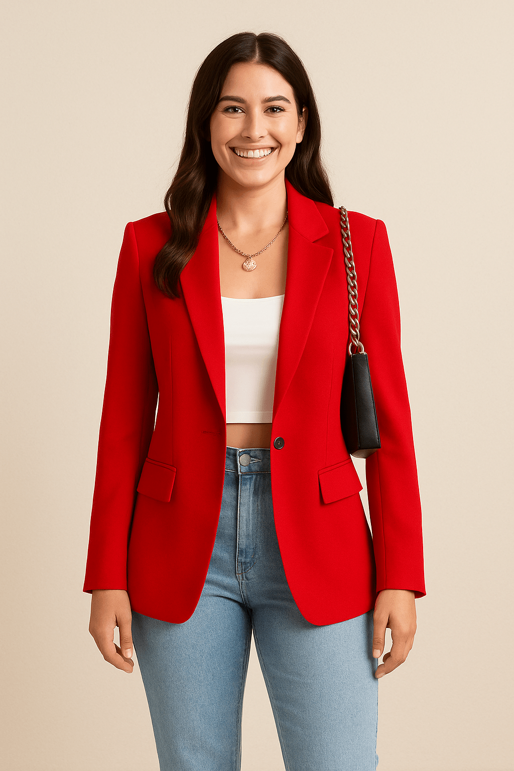 Women’s Fashion Blazer – Tailored Streetwear Chic Jacket
