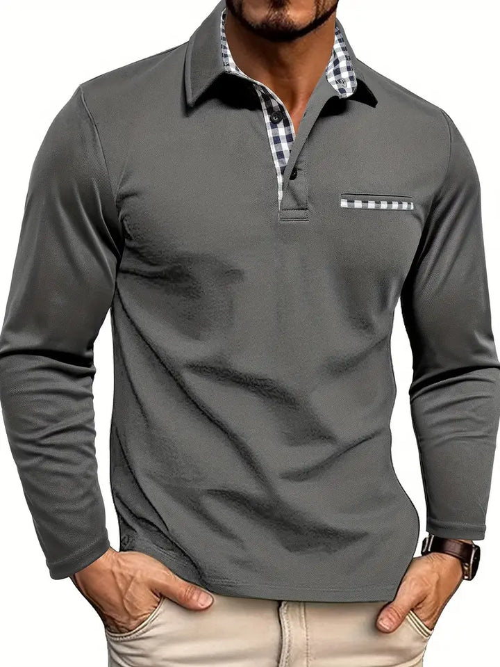 Bryan - Long-sleeved Polo Shirt