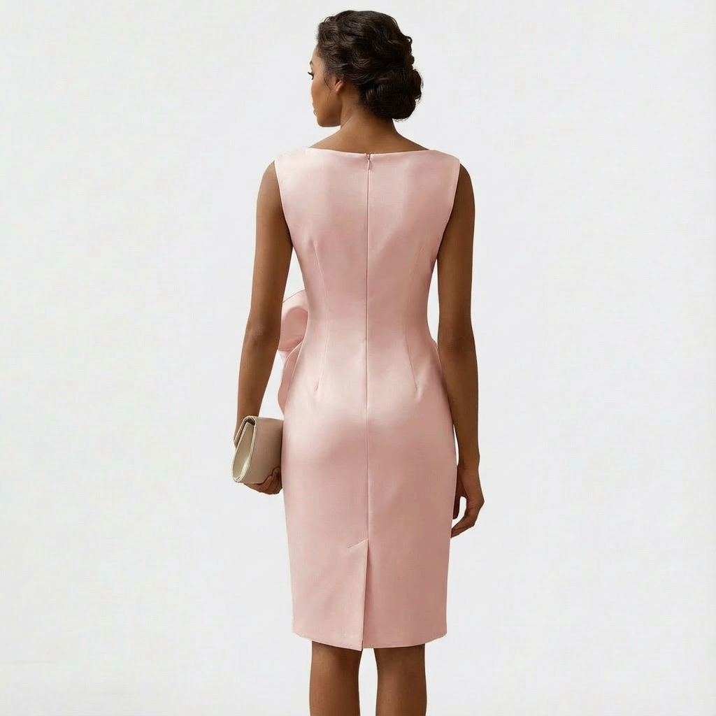 Keira | Women’s Midi Mother Of The Bride Dress with Front Bow