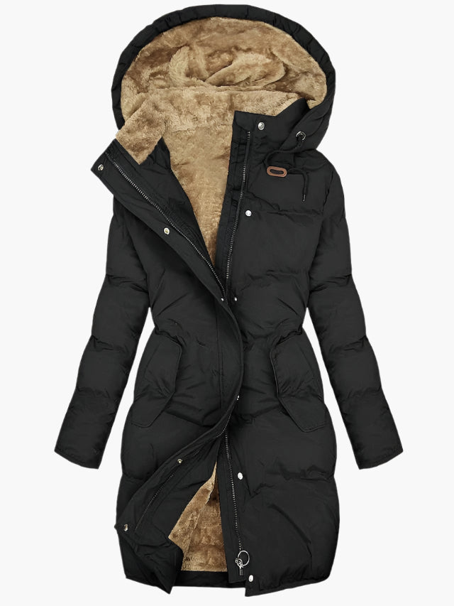 Chloe | Women’s Elegant Winter Quilted Hooded Coat