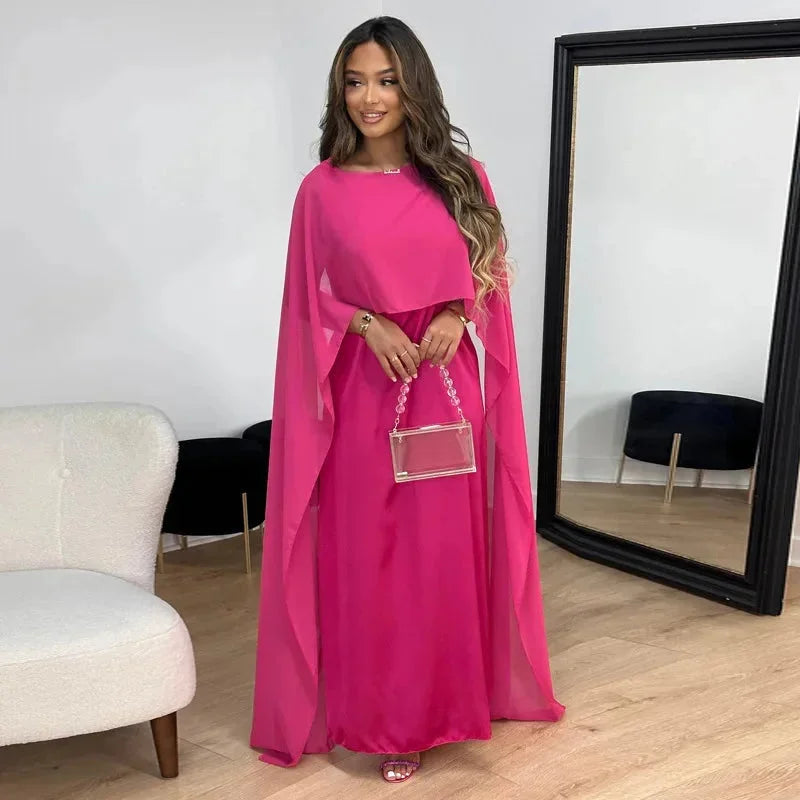 Kaitlyn | Women Wedding Guest Cape Maxi Dress