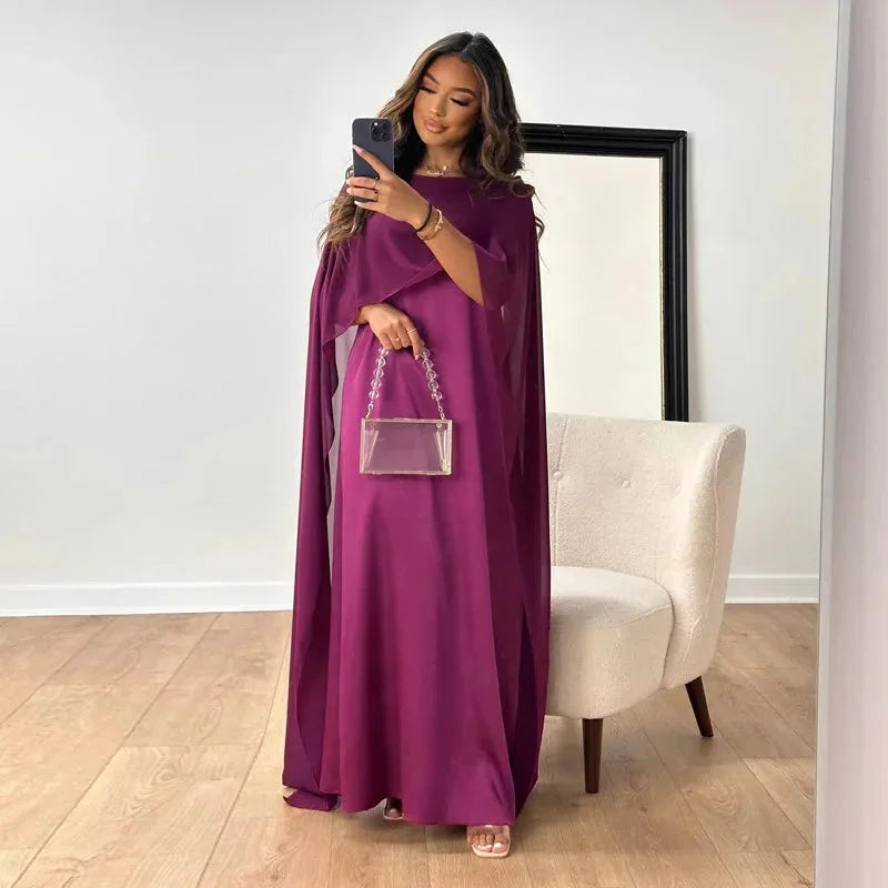 Kaitlyn | Women Wedding Guest Cape Maxi Dress