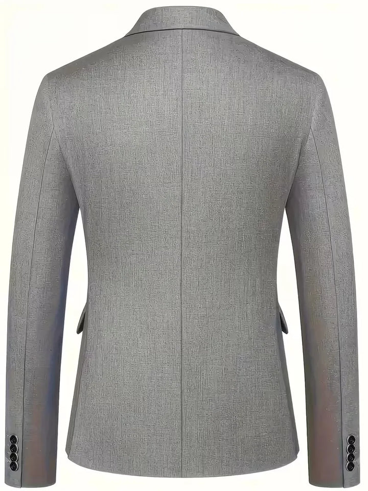 Slim Fit Double-Breasted Three-Piece Suit Set with Waistcoat for Men