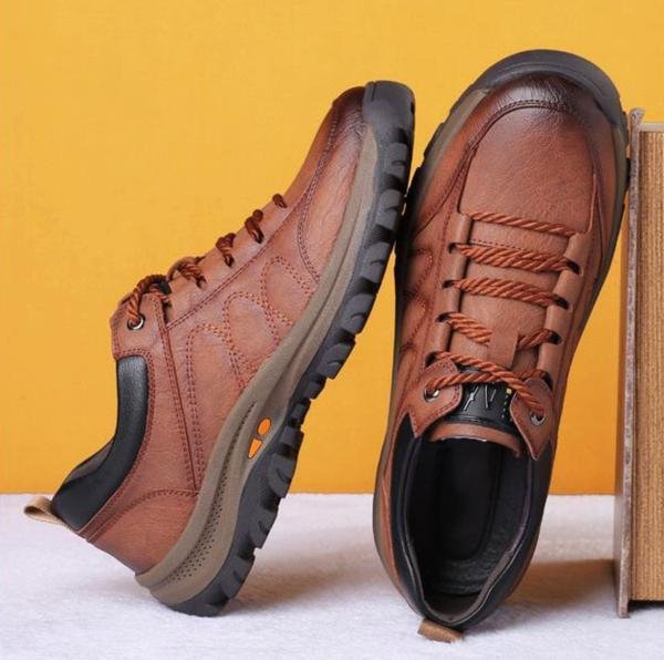 Men’s Orthopaedic Leather Shoes | Supportive Comfort Walking Shoes