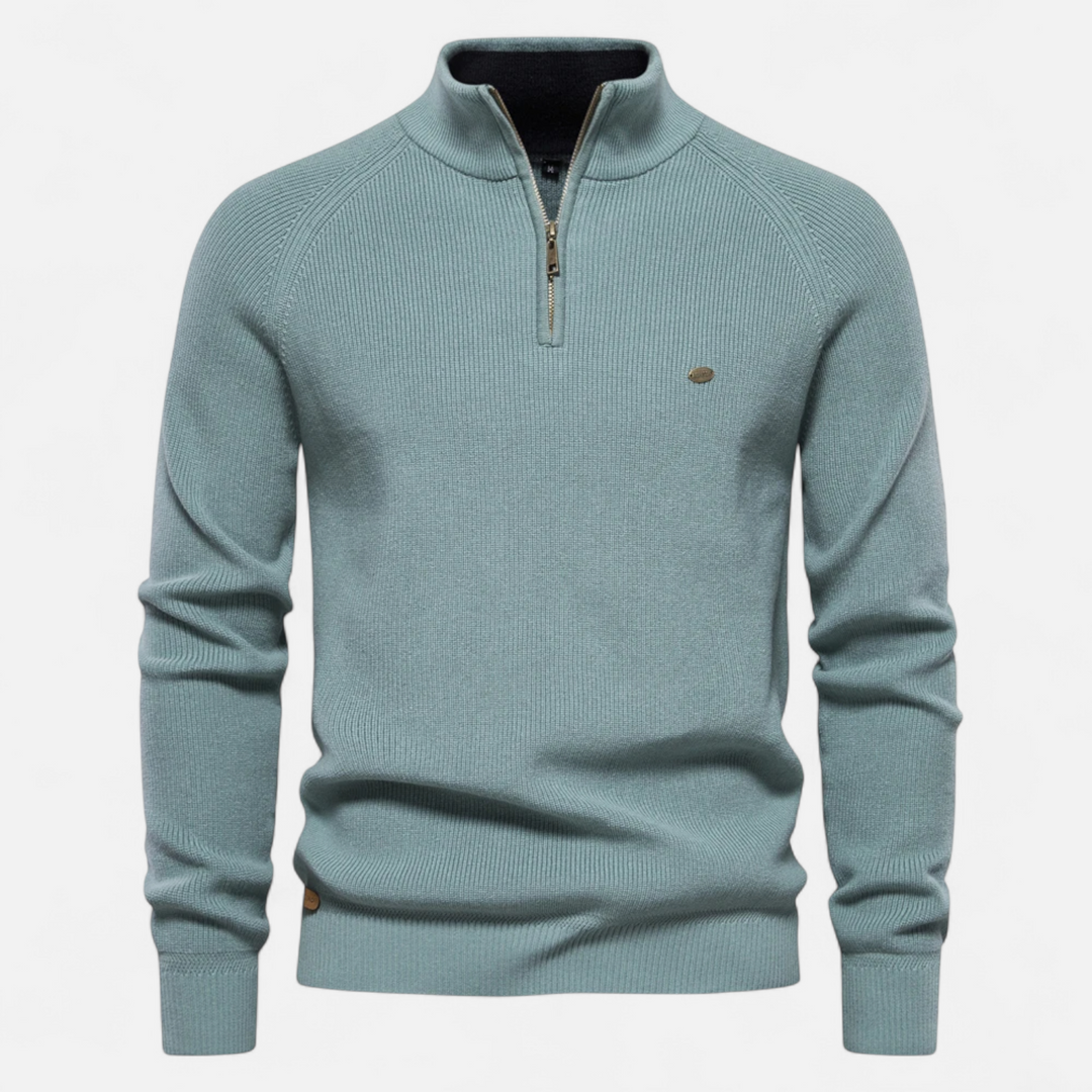 Joneex | Men’s Cotton Zip Sweater – Refined Knitwear for the Season