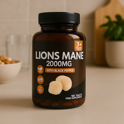 Lions Mane Mushroom 2000mg – 180 High Strength Tablets