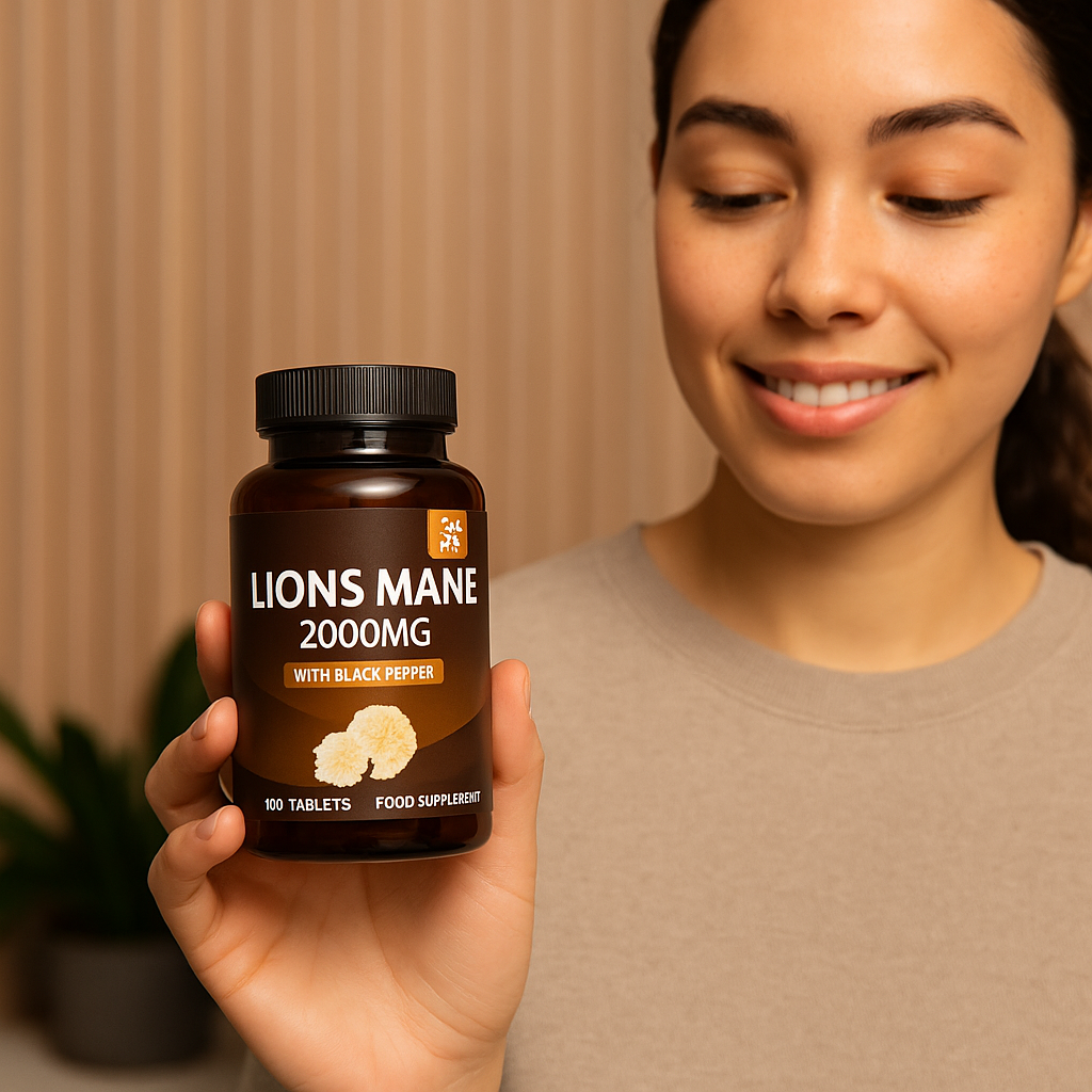 Lions Mane Mushroom 2000mg – 180 High Strength Tablets