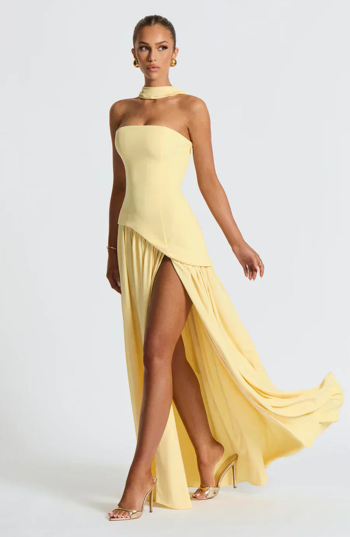 Eleanor | Women Wedding Guest Asymmetric Maxi Dress
