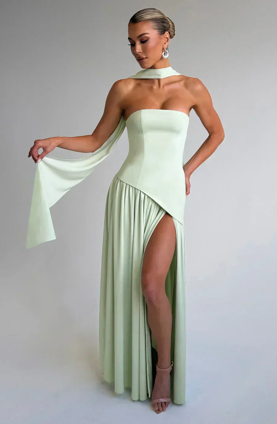 Eleanor | Women Wedding Guest Asymmetric Maxi Dress